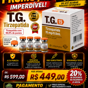 TG 15/0,5ML - TIRZEPATIDA - 4 AMPOLAS