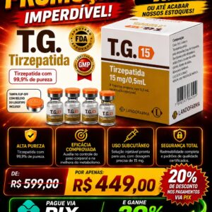 TG 15/0,5ML - TIRZEPATIDA - 4 AMPOLAS